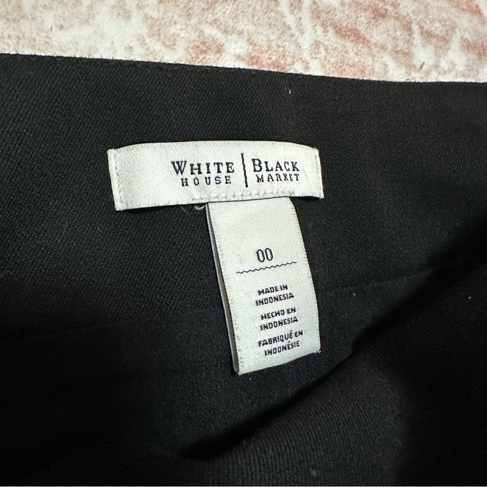 WHBM Black Mini Skirt with Buttons - Picture 3 of 9